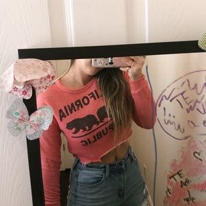 American eagle cropped crewneck - California